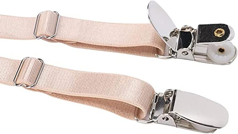 Kedofe Mens Shirt Stays Upgrade Adjustable Elastic Garter Military Shirts Holder with Non-slip Locking Clamps - Image 5